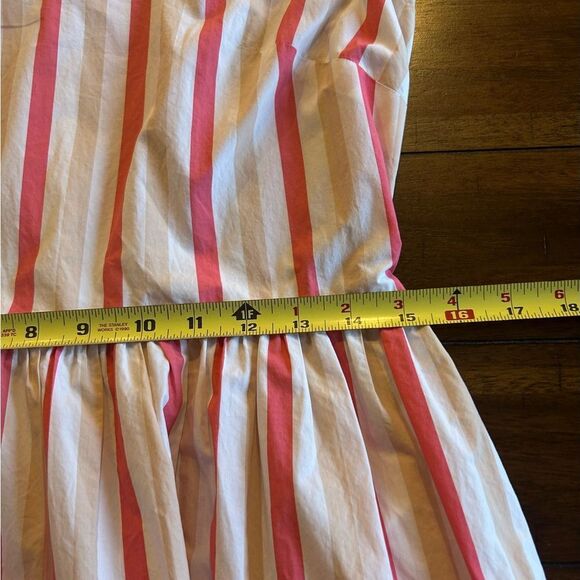 Kate Spade Pink Peach Sherbert Midi Dress Striped Tiered MSRP 328.00 - Picture 10 of 15